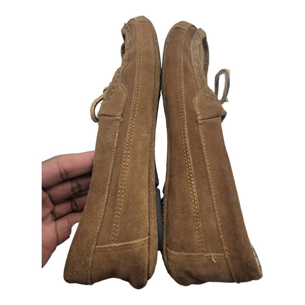 Eddie Bauer Shoes Mens Size 13 Edison Faux Fur Lined Moccasin Suede Slippers - Picture 9 of 11